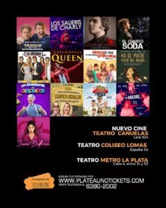 Carteleras de los Teatros  Cañuelas,Coliseo de Lomas(GBA) y Metro (La Plata) .Mayo