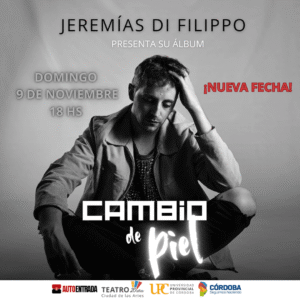 Córdoba. Jeremías Di Filippo presenta su álbum «Cambio de Piel»