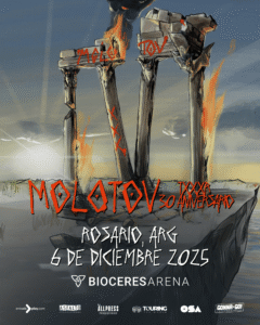 Rosario. Molotov celebra 30 Años de éxitos en Bioceres Arena