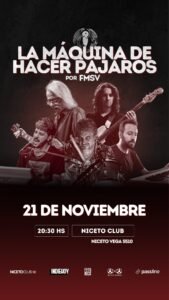 Buenos Aires. La Máquina de Hacer Pájaros regresa al Niceto Club