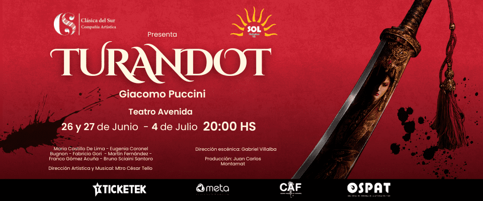 “Turandot” de Giacomo Puccini se presenta en 2026